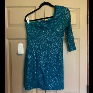 One Shoulder Sequin Dress